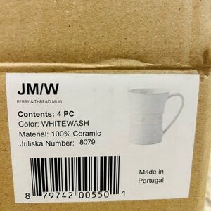 Set of 4 Juliska coffee cups